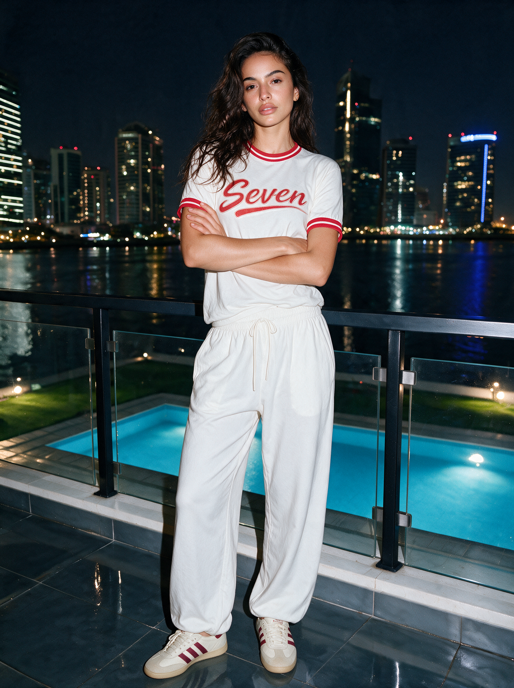Seven Classic Ringer T-Shirt – White X Red
