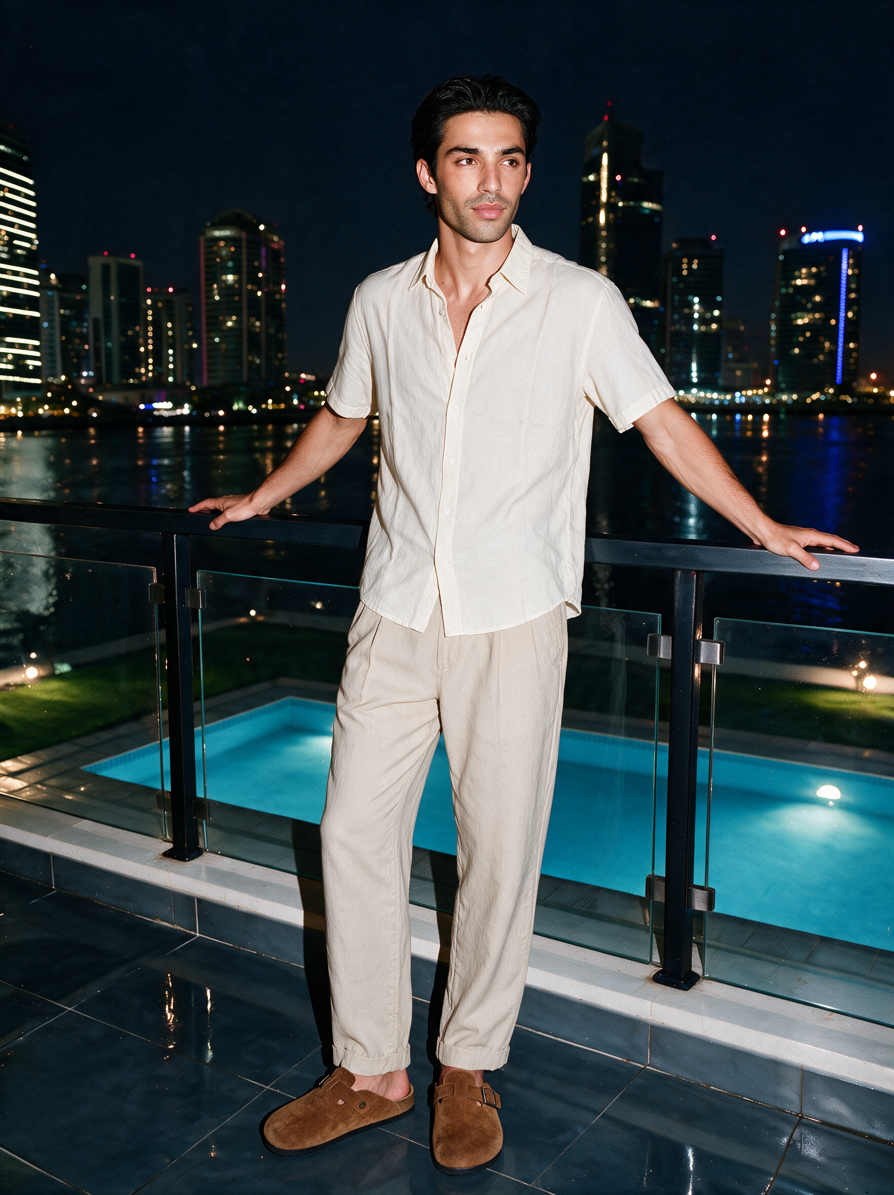 Relaxed Linen off-white Shirt