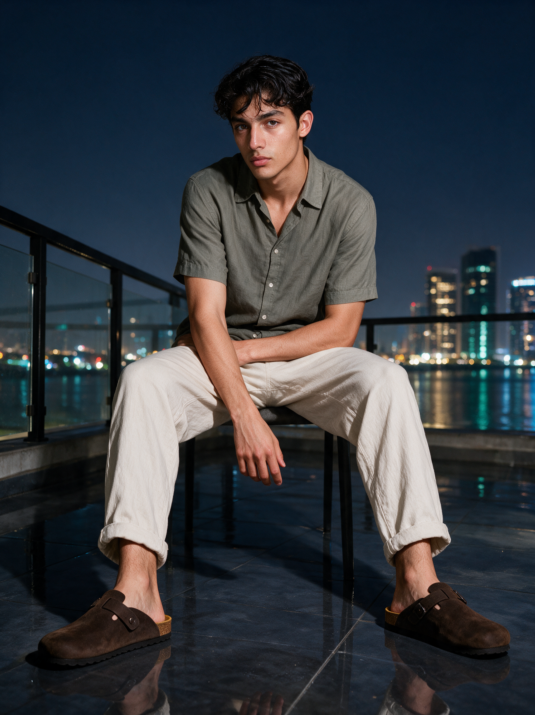 Relaxed Linen olive Shirt