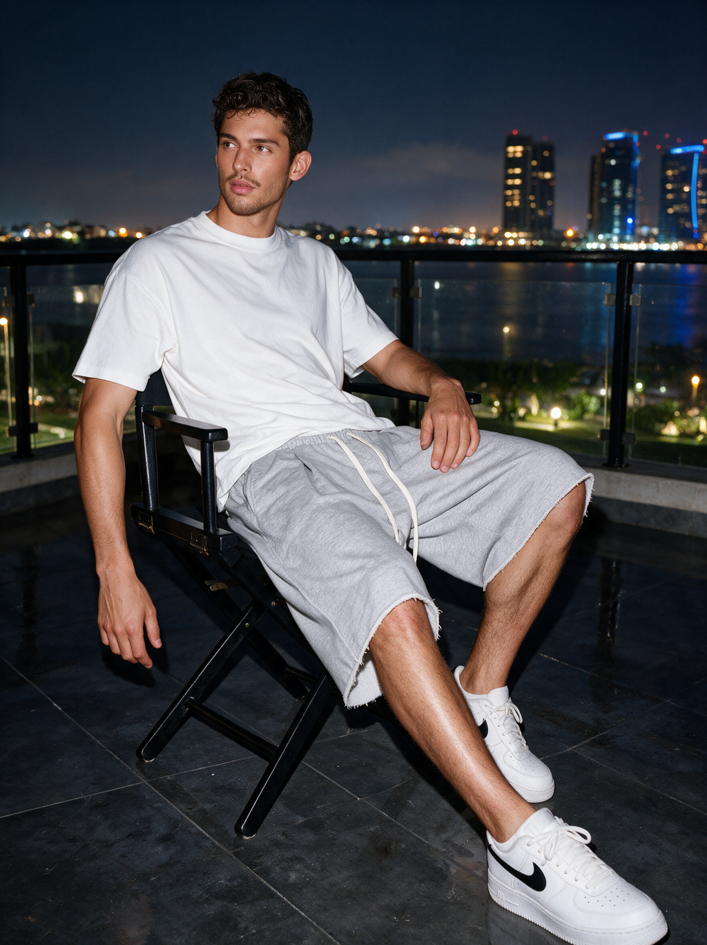 Jogger shorts relaxed fit gray