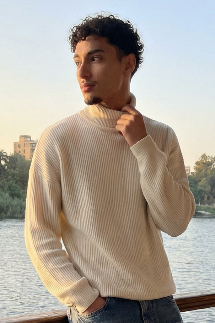 basic high neck knitwear