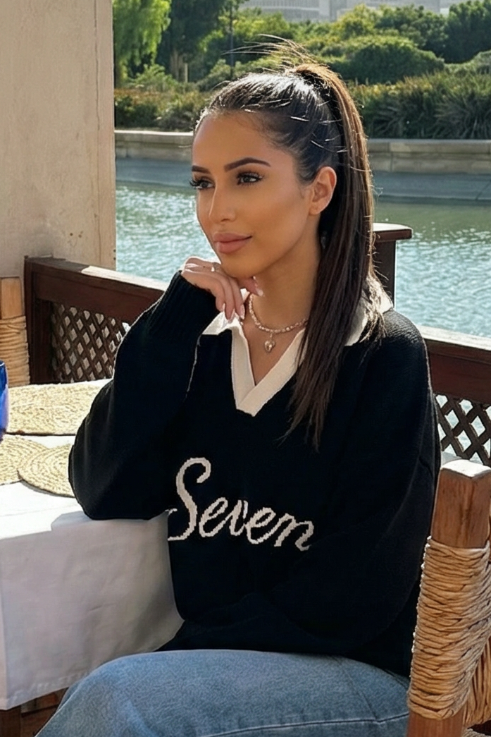 Relaxed fit knit polo