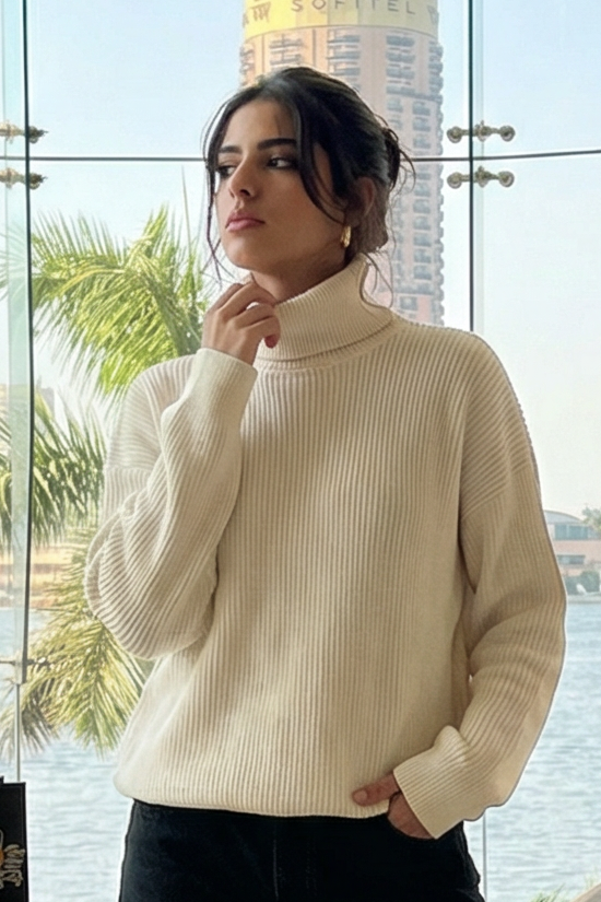 basic high neck knitwear