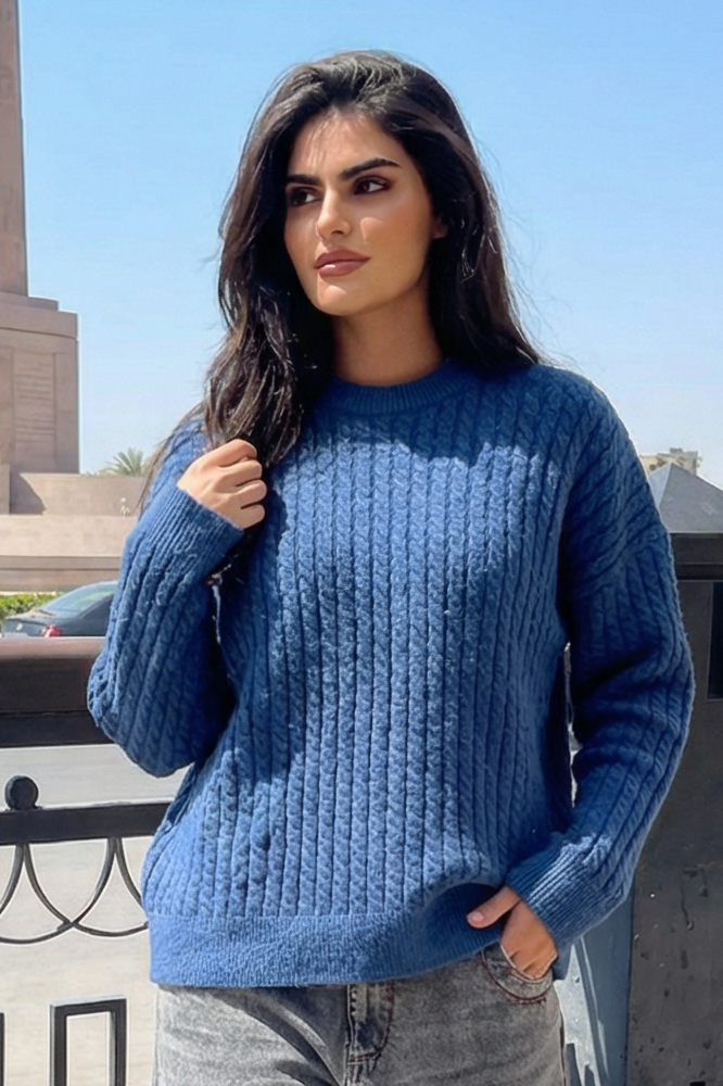 textured boxy fit knitwear