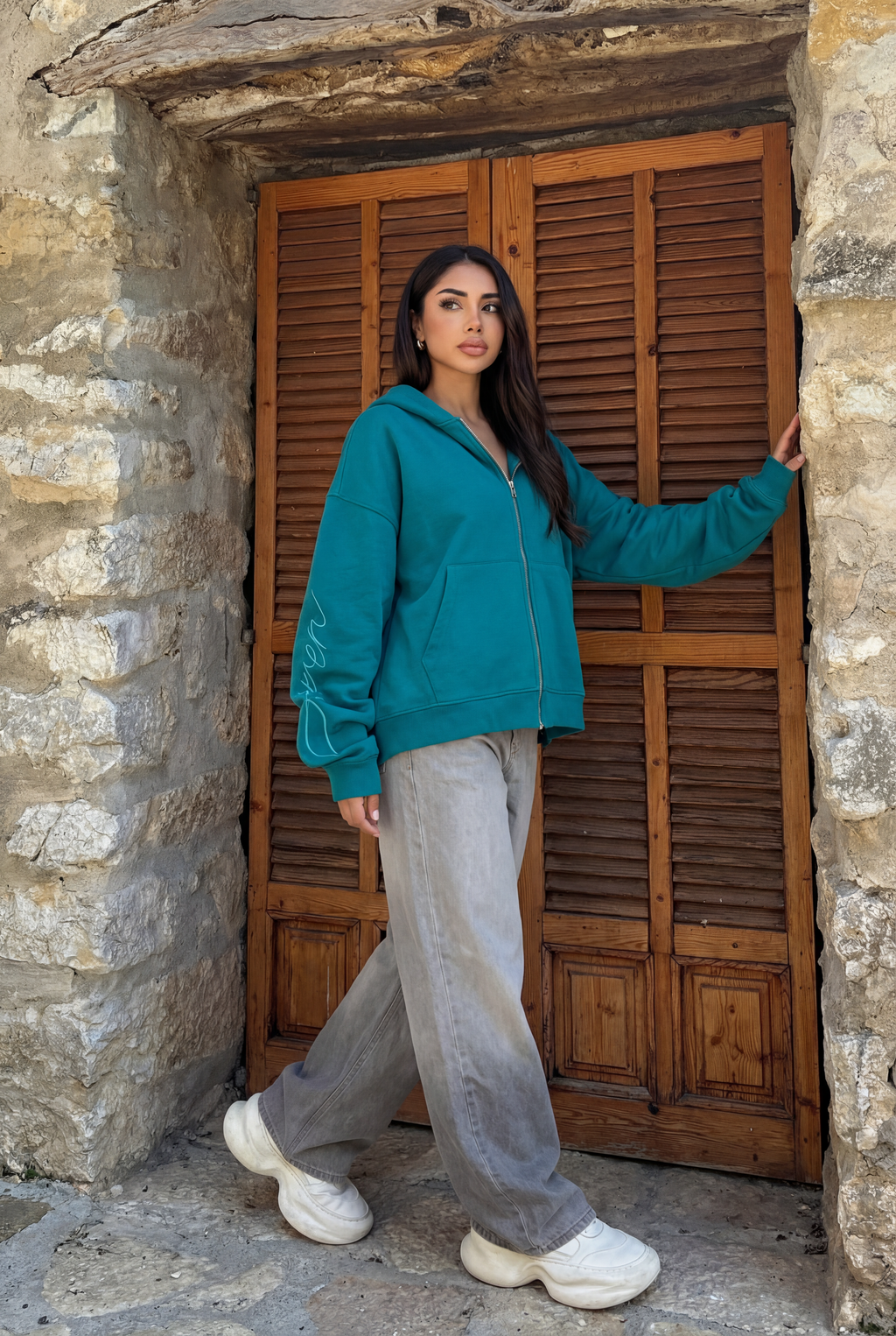 embroidered sweatshirt