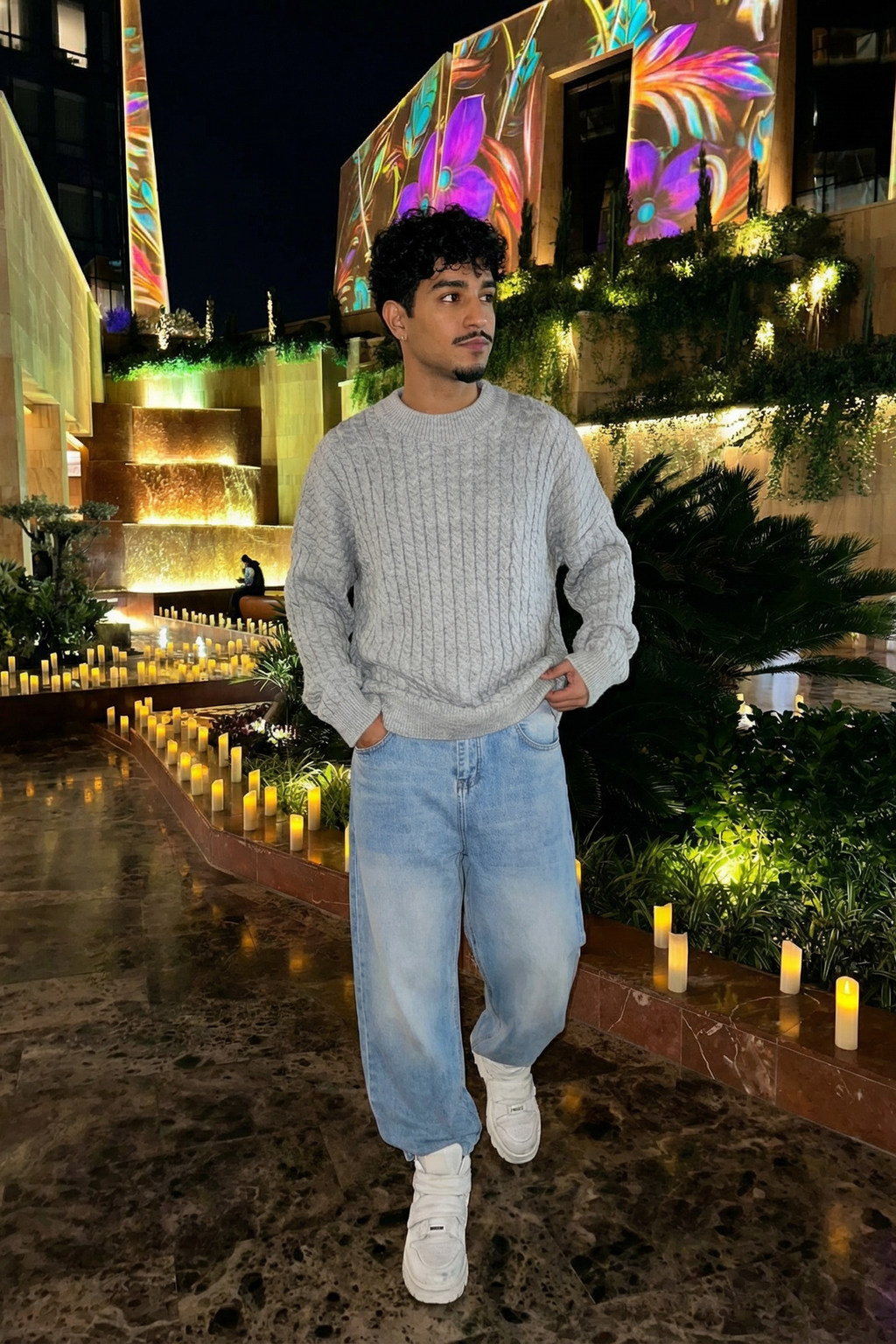 Textured boxy fit sweater