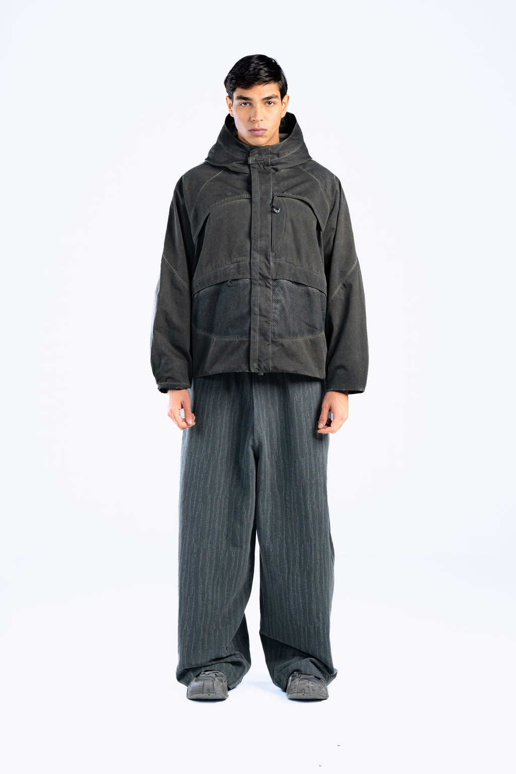 Washed green Technical Utility Jacket