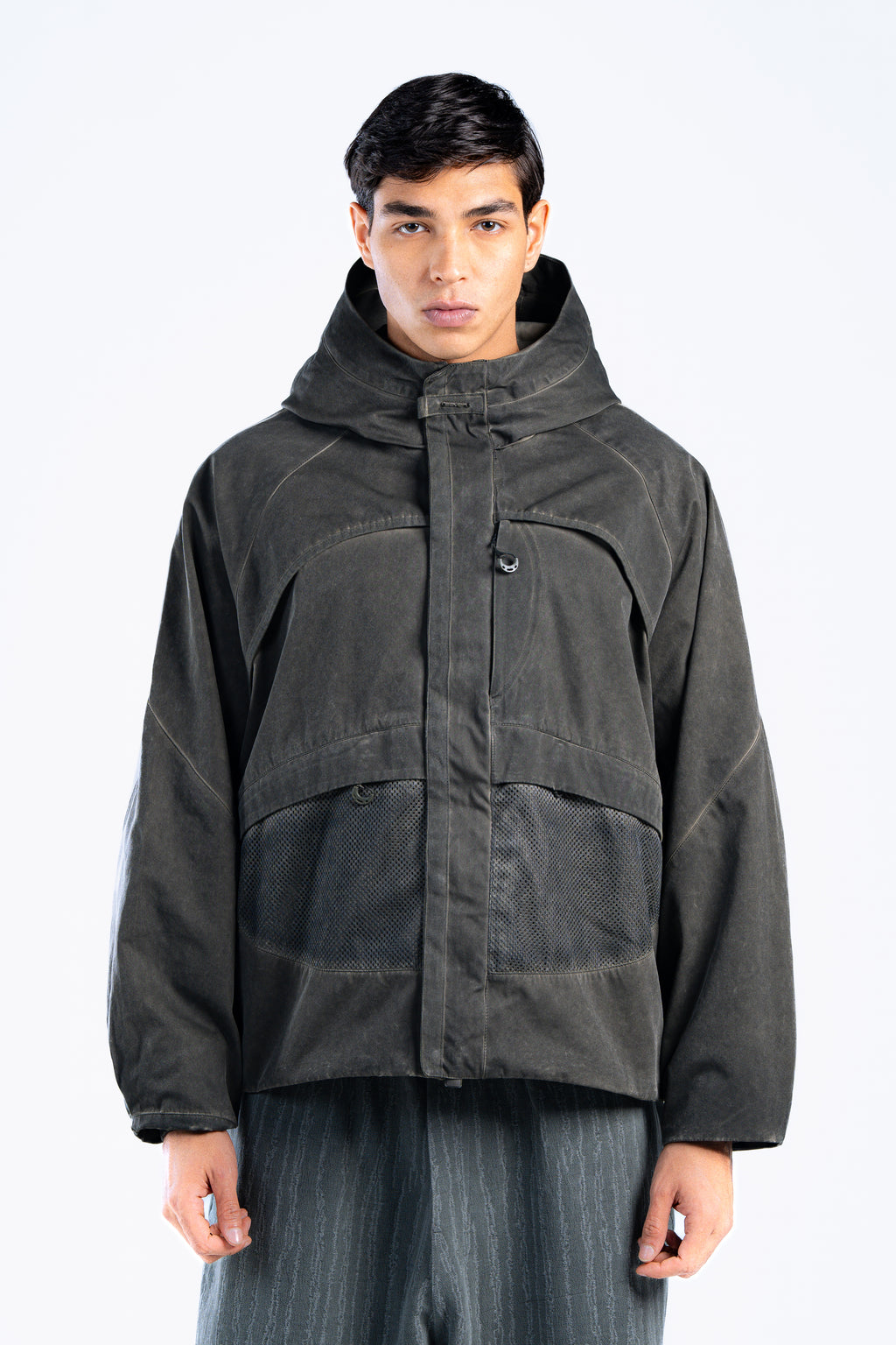 Washed green Technical Utility Jacket