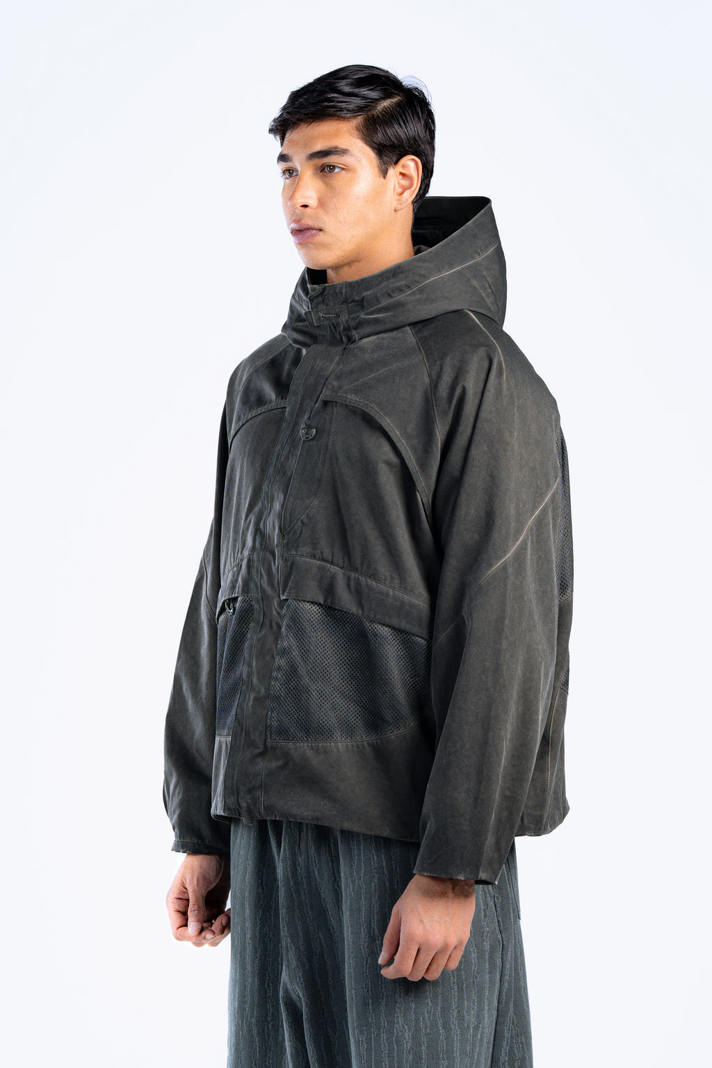 Washed green Technical Utility Jacket