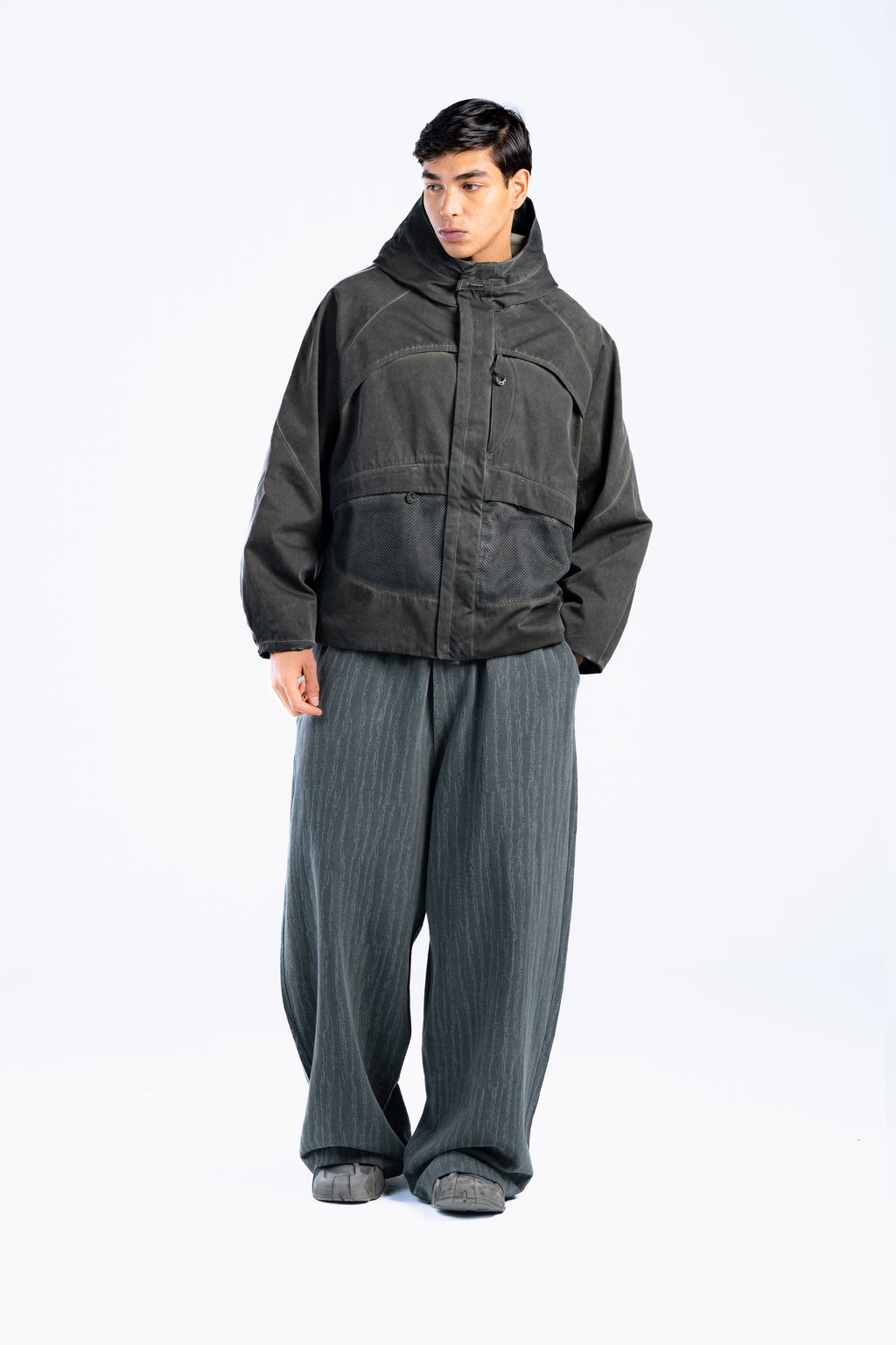 Washed green Technical Utility Jacket