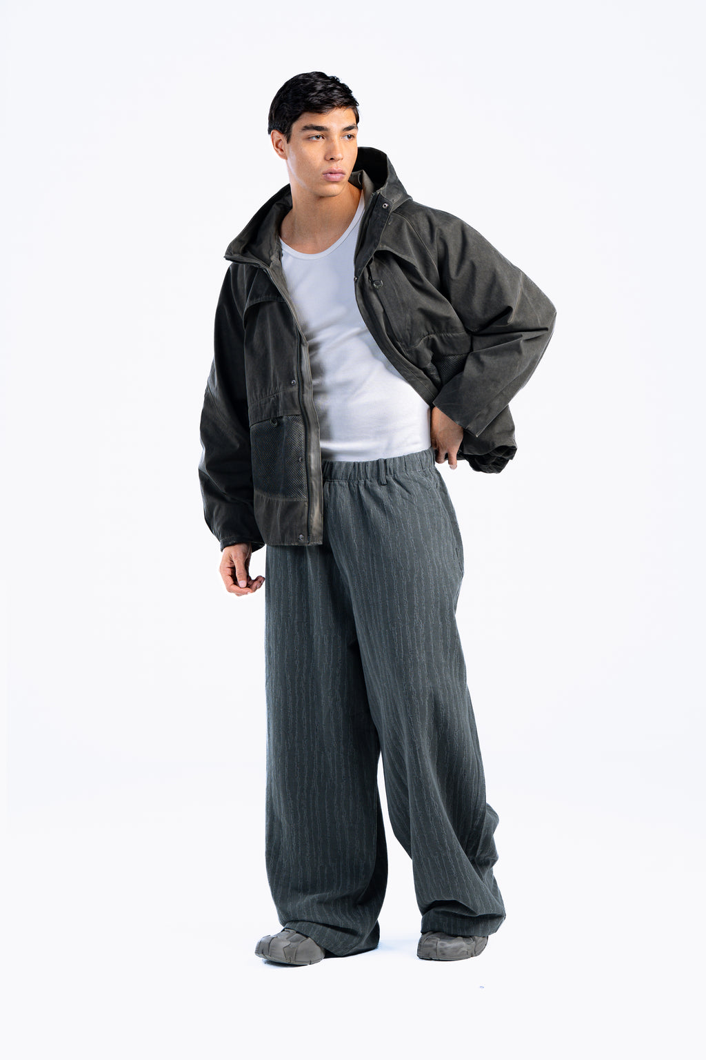 Washed green Technical Utility Jacket